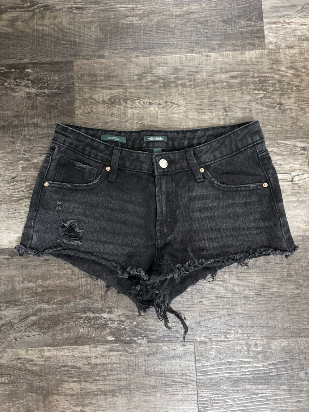 wild fable Black Distressed Denim Jean Shorts
